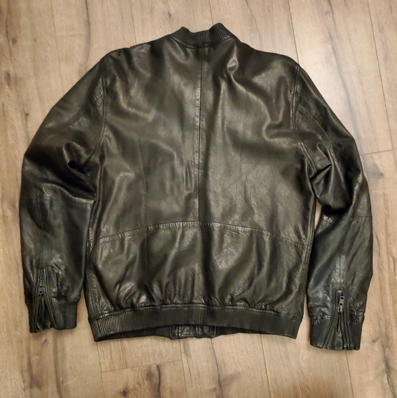 "SOLD" Diesel industry leather bomber jacket euc size L - Picture 15 of 16